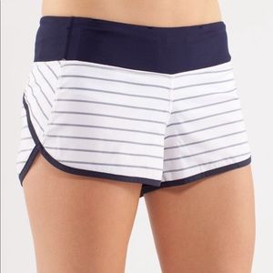 RARE Lululemon Quiet Stripe Speed Shorts